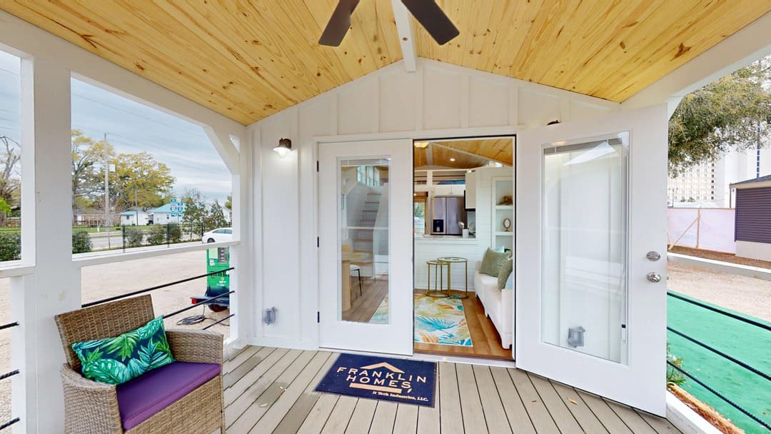 The blue wing interior home features
