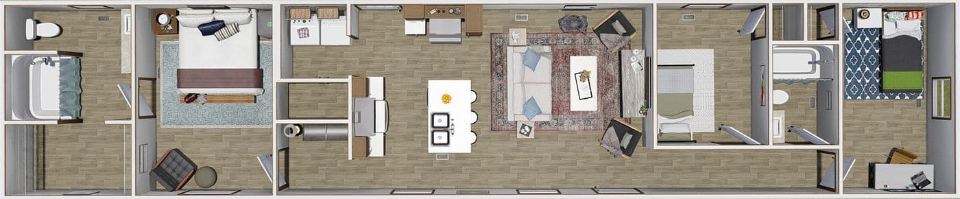 Dynamic floor plan home features