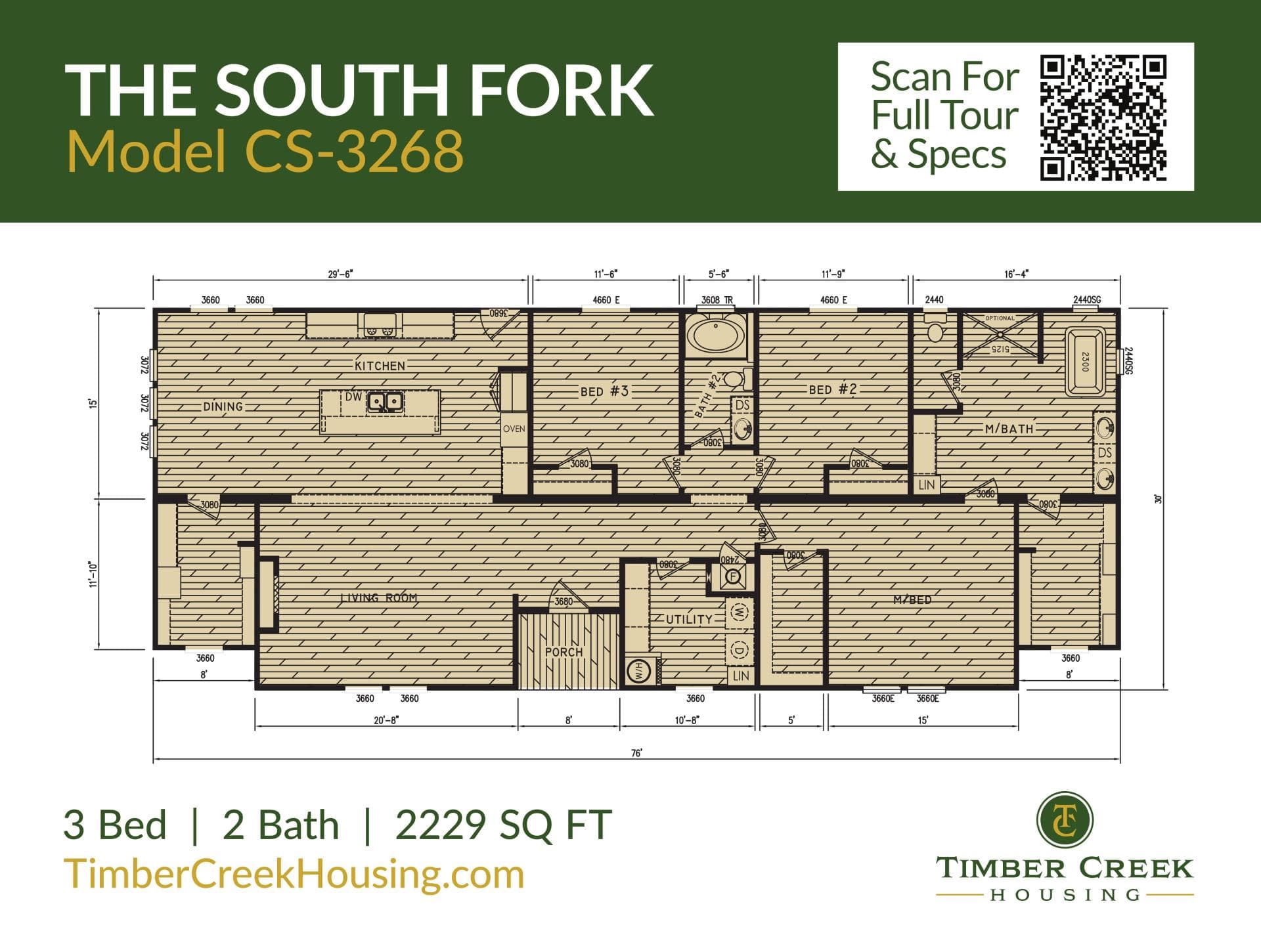 South fork (biloxi) floor plan home features