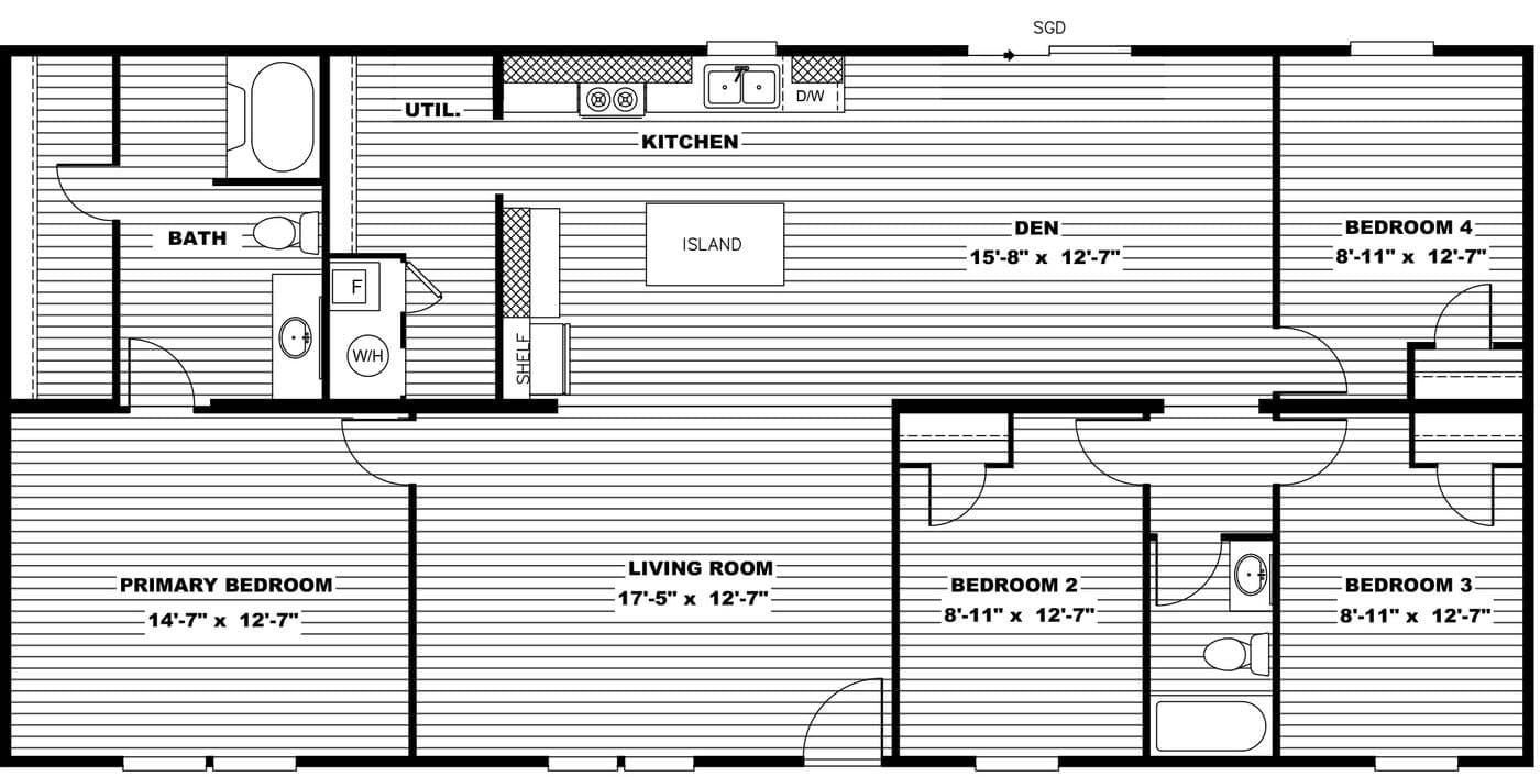 Marvel 4 floor plan home features