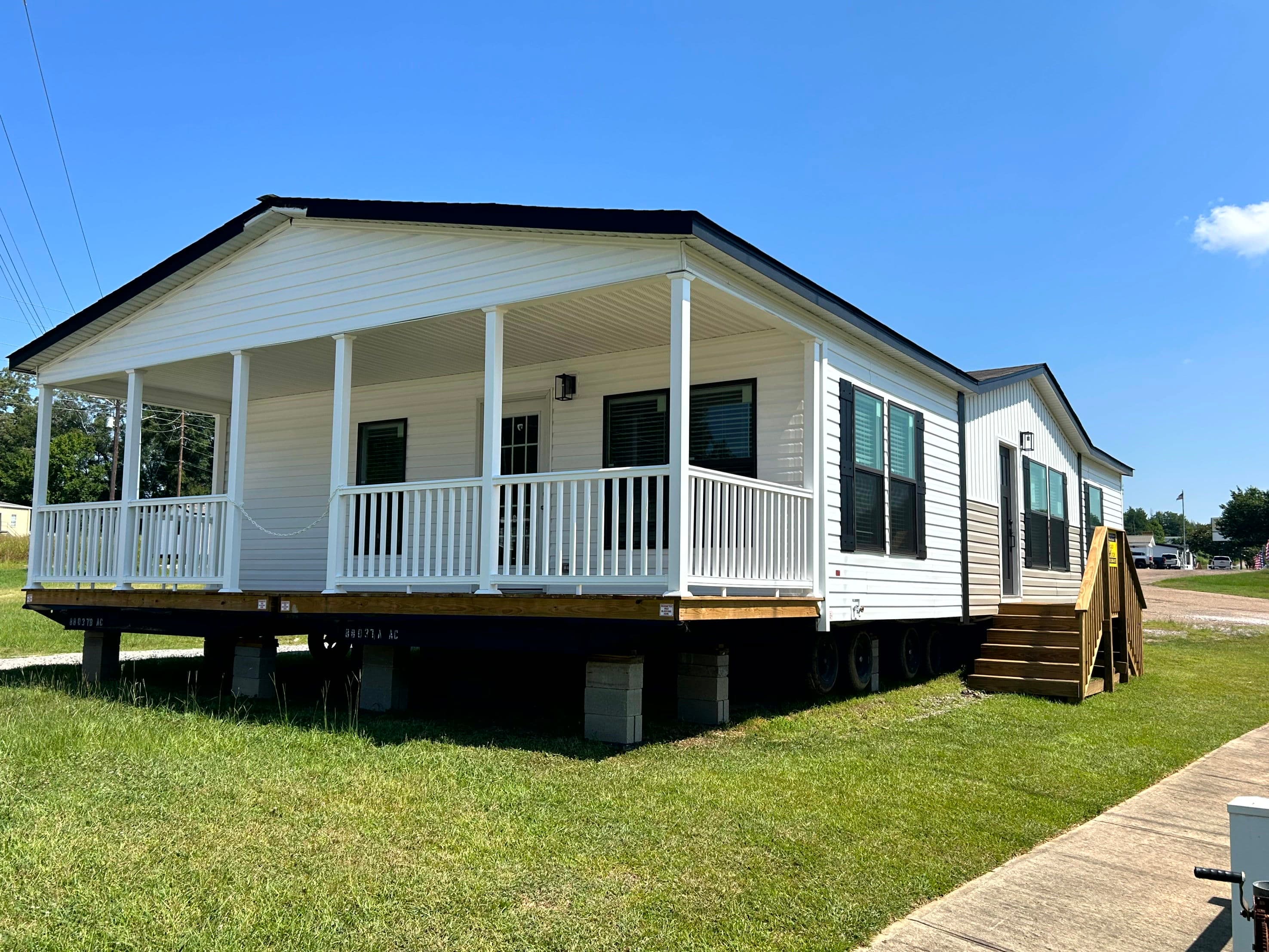 Southern farmhouse elevation and exterior home features