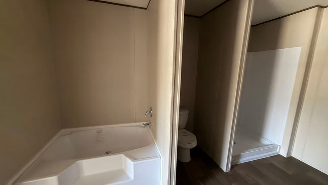 Redwood bathroom home features