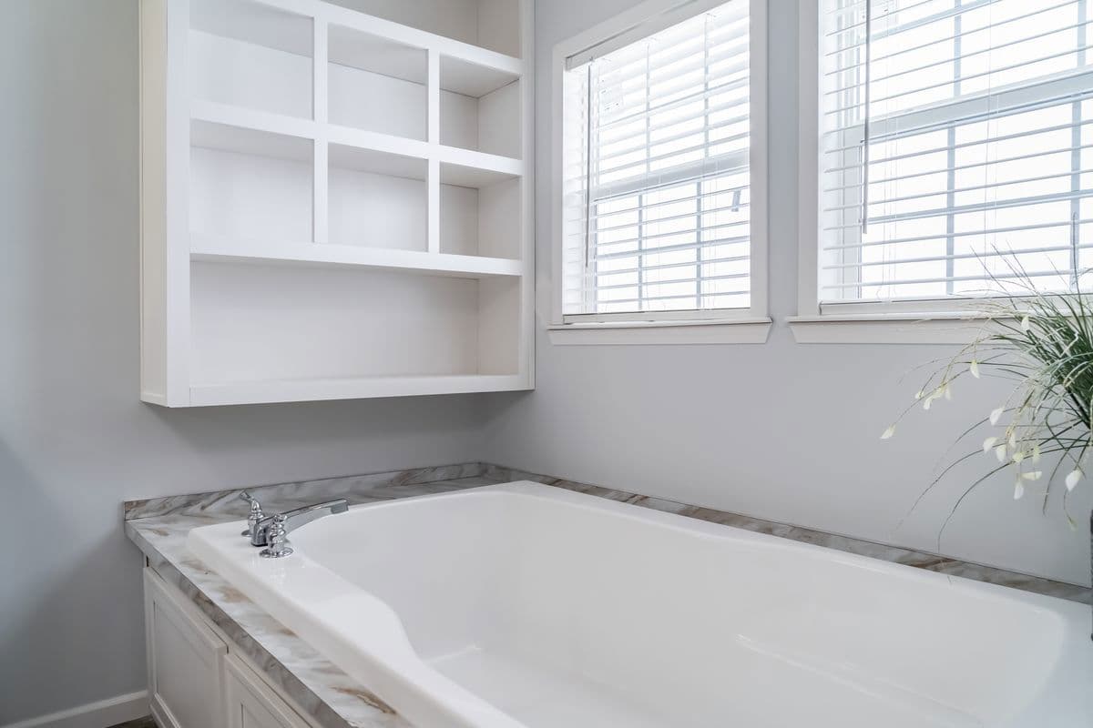 The leahy bathroom home features