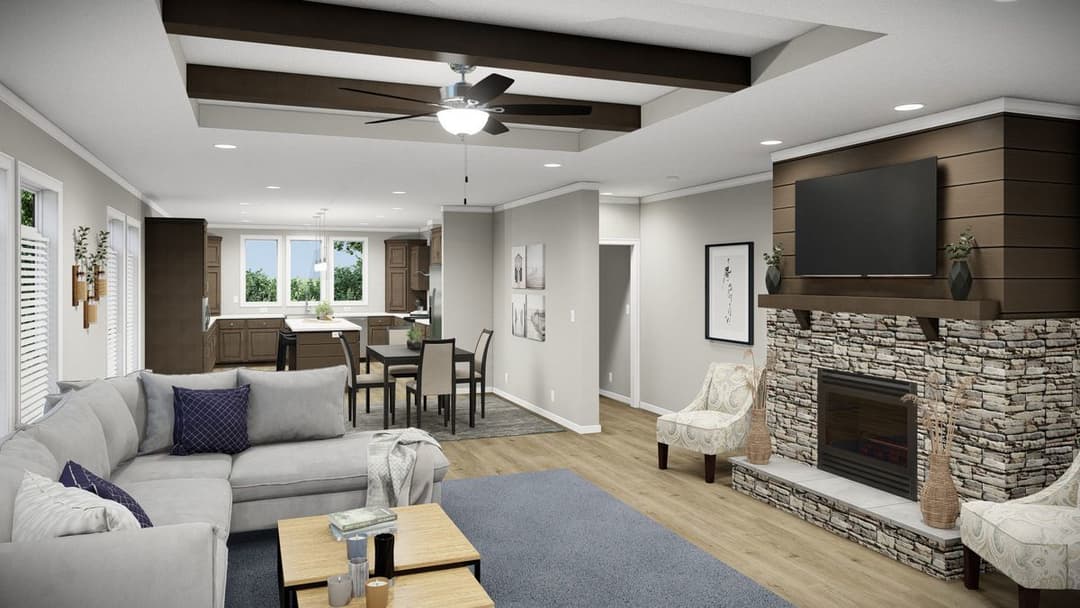 The huxton ii interior home features