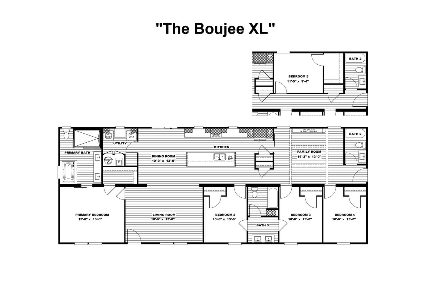 Boujee xl 2 floor plan home features