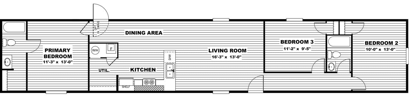 Glory floor plan home features