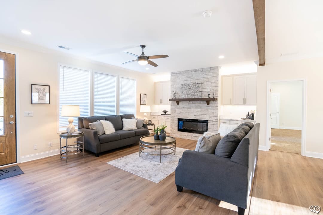 The riverview interior home features